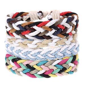 Colorful Braided Friendship Bracelets – Set of 4